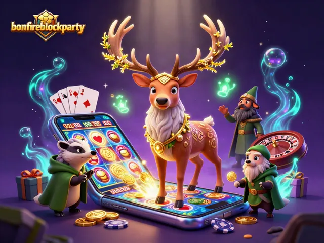 Experience the thrill at bonfireblockparty with a festive casino atmosphere and magical elements.